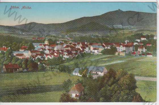  - Český Dub (Böhm Aicha), pohled na město, kolorovaná