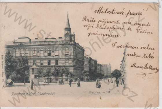  - Praha 2, Vinohrady, Purkyňovo náměstí, radnice, DA