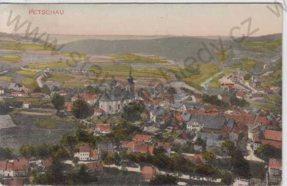  - Bečov nad Teplou (Petschau) - celkový pohled, kolorovaná