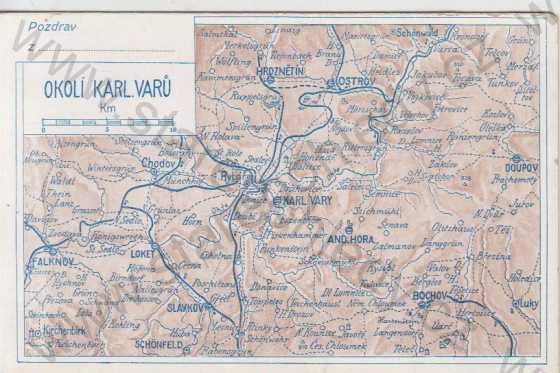  - Karlovy Vary, okolí, mapa