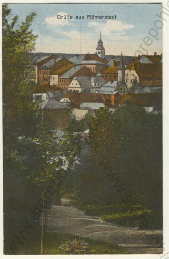  - Rýmařov (Römerstadt) - dílčí pohled, kolorovaná