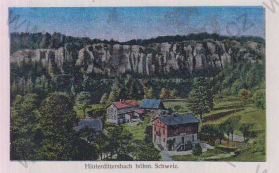  - Jetřichovice (Hinterdittersbach), partie, kolorovaná