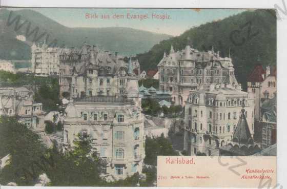  - Karlovy Vary (Karlsbad), nemocnice, kolorovaná