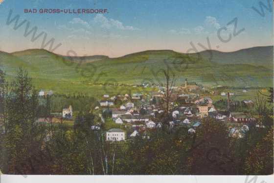  - Velké Losiny (Bad Ullersdorf), pohled na město, kolorovaná