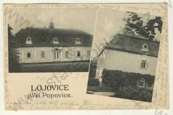 - Lojovice (Velké Popovice) - zámek - dva záběry