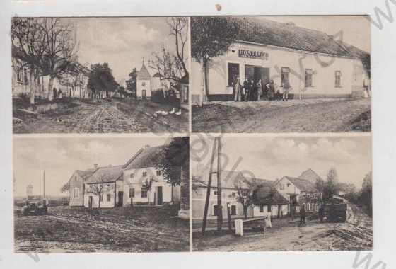  - Křižanovice, střed obce, hostinec, partie