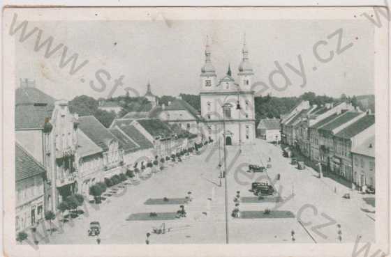  - Březnice (Breznitz) - náměstí, kostel, auto