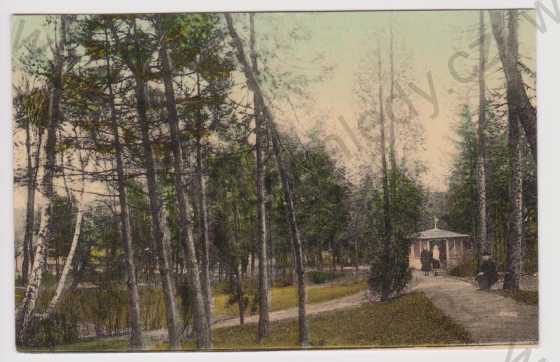  - Toušeň - lázně - park, kolorovaná