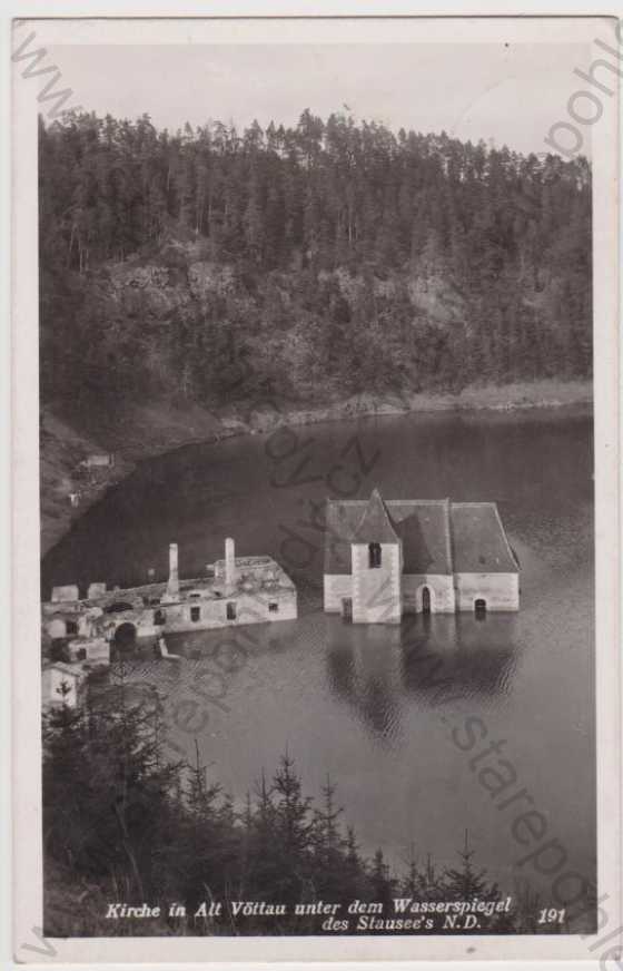  - Stará Bítov (Alt Vöttau) - zatopený kostel, Vranovská přehrada