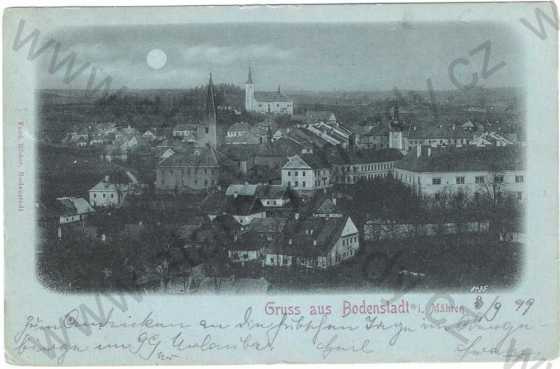  - Potštát (Bodenstadt i. Mähren) - pohled na město, DA, Mondschein