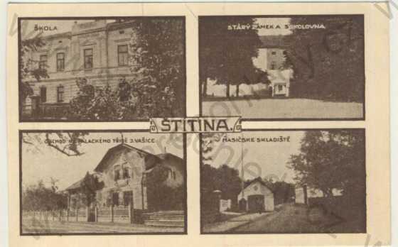  - Štítina - škola, zámek a sokolovna, obchod, hasičské skladiště