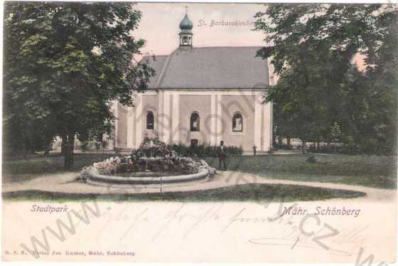  - Šumperk (Mährisch Schönberg) - kostel, park, DA, kolorovaná