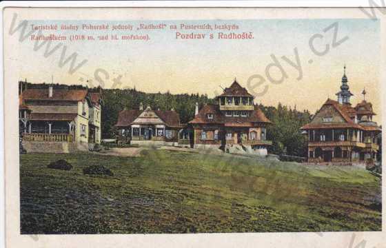  - Radhošť,turistické ubytovny Pohorské jednoty,kresba
