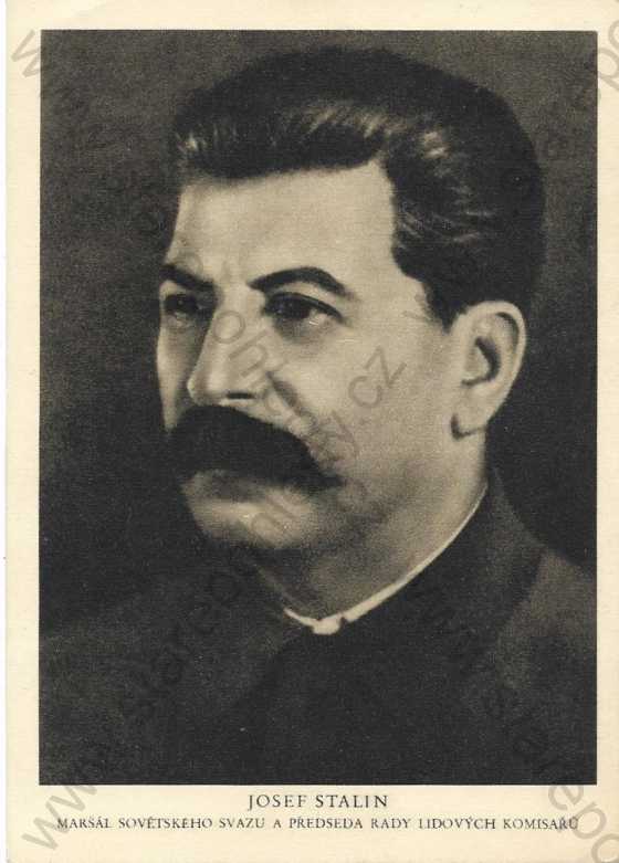  - Josef Stalin - maršál sovětského svazu a předseda rady lidových komisařů, velký formát