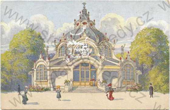  - Praha - jubilejní výstava 1908 - pavilon zlatnictví - projektant Prof. R. Kříženecký
