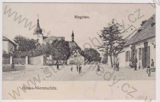  - Velké Němčice (Gross-Niemtschitz) - náměstí, kostel