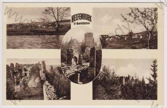 - Helfenburk (Bavorov) - celkový pohled, hrad, více záběrů, koláž,  lakovaná, AGMSP