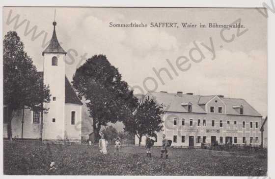  - Rybník (Saffert, Waier im Böhmerwalde) - kostel, hostinec
