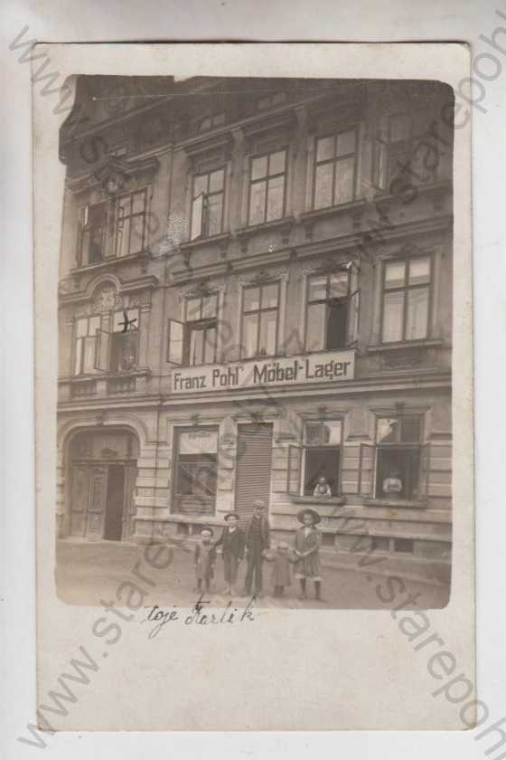  - Broumov (Braunau), obchod, Franz Pohl - Möbel Lager, soukromé foto