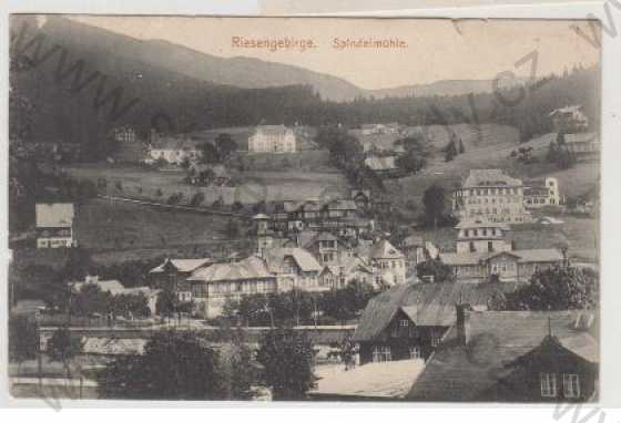  - Špindlerův mlýn (Spindelmühle), Krkonoše (Riesengebirge), pohled na město