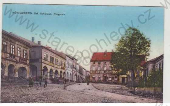  - Klimkovice -  (Königsberg), náměstí, hotel, kolorovaná
