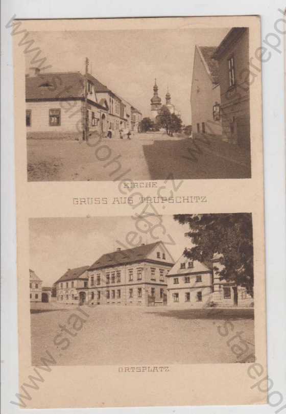 - Strupčice u Chomutova (Trupschitz), kostel, střed obce