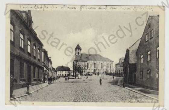  - Chodov (Chodau), náměstí, tržiště, kostel, kostel sv. Vavřince