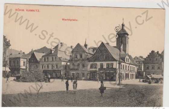  - Česká Kamenice (Kamnitz), náměstí, tržiště, stánek