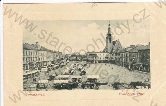  - Prostějov(Prossnitz), náměstí Františka Josefa, trhy, plastická karta