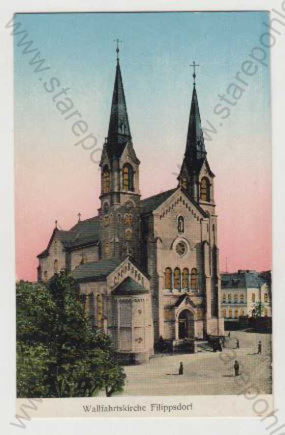  - Filipov (Filippsdorf), bazilika Panny Marie pomocnice křesťanů, kolorovaná