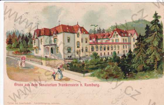  - Rumburk (Rumburg), sanatorium, kresba, DA