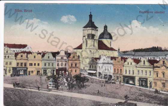  - Havlíčkův Brod(Vysočina), náměstí, kolorovaná, koňské povozy