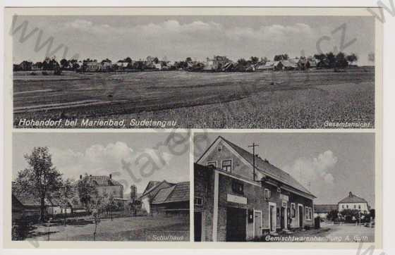  - Zádub-Závišín (Hohendorf) - celkový pohled, škola, obchod