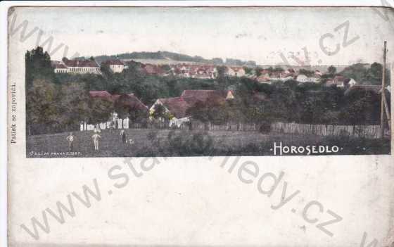  - Horosedlo (Mirovice), celkový pohled na obec, foto Velím, kolorovaná, DA