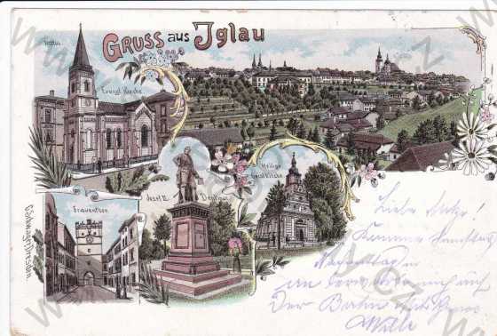  - Jihlava(Vysočina), více záběrů města, kresba, koláž, DA