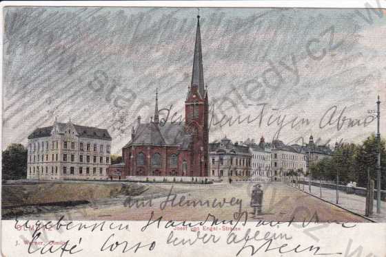  - Olomouc (Olmütz), Červený kostel, kresba, DA