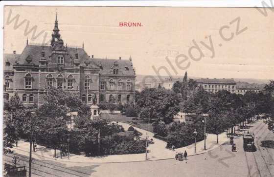  - Brno, částečný záběr města, tramvaj