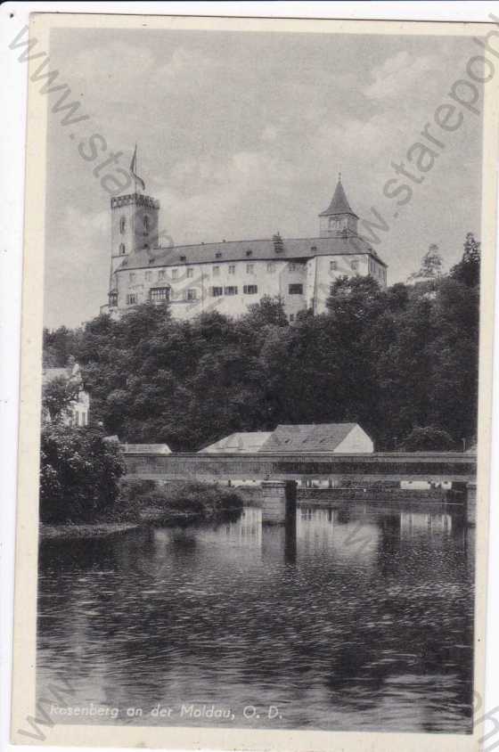  - Rožmberk nad Vltavou, jižní Čechy, hrad, Vltava, most, foto Franz Mörtl