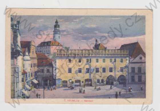  - Český Krumlov, náměstí, kolorovaná, foto Seidel