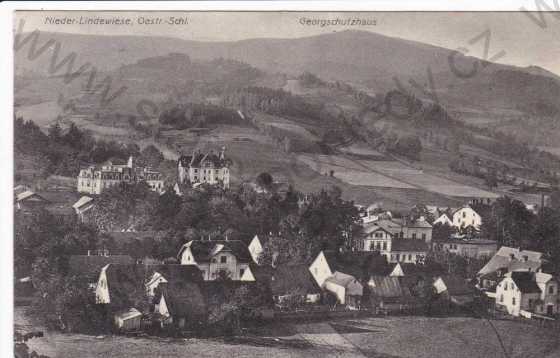  - Dolní Lipová (Nieder-Lindewiese), celkový pohled na lázeňskou obec, foto Gebr.Hillebrand