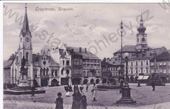  - Trutnov (Trautenau), náměstí, hotel, kolorovaná