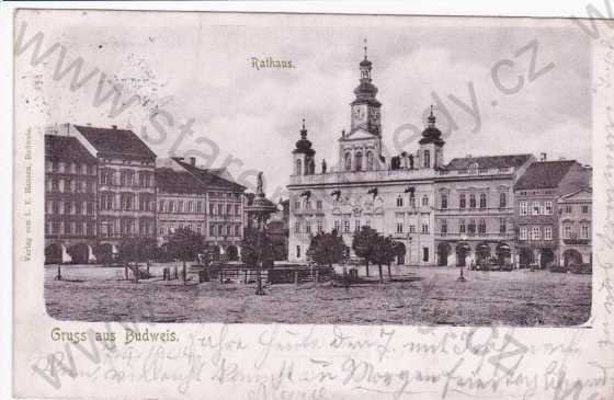  - České Budějovice (Budweis), radnice, kolorovaná, DA