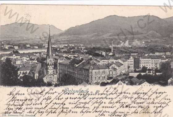  - Děčín, Podmokly (Bodenbach), celkový pohled, kolorovaná, DA