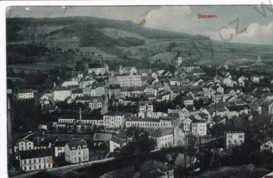  - Benešov nad Ploučnicí (Bensen), celkový pohled, kolorovaná