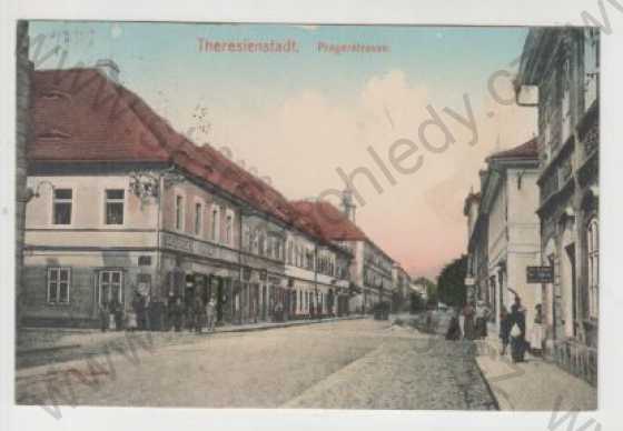  - Litoměřice, Terezín (Theresienstadt), Ulice, kolorovaná
