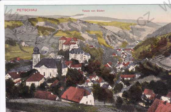  - Bečov nad Teplou (Petschau), celkový pohled, kolorovaná