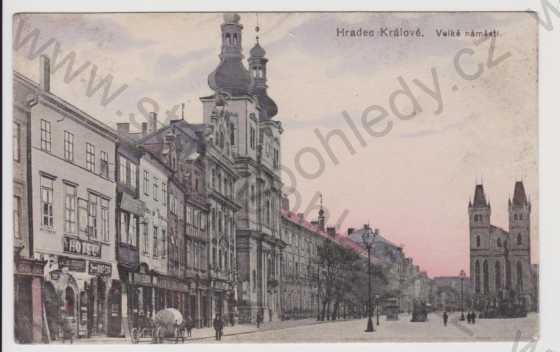  - Hradec Králové - Velké náměstí, kolorovaná