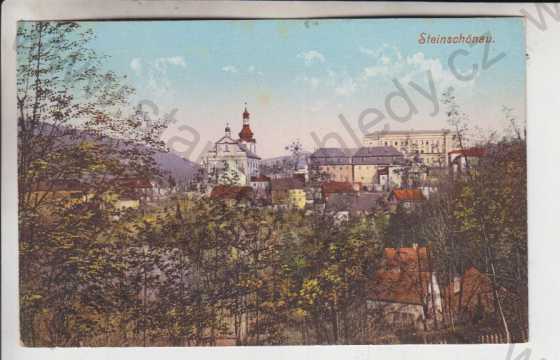  - Kamenický Šenov (Steinschönau), dílčí pohled, kolorovaná