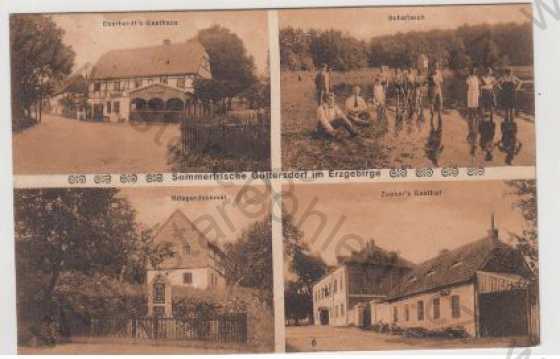  - Chomutov, Boleboř, (Göttersdorf), Montáž, Restaurace, Potok, Pomník