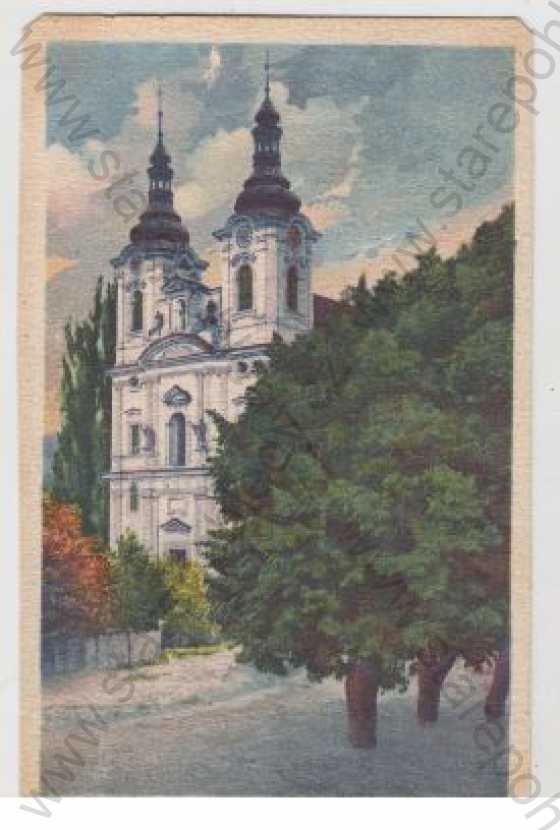  - Louny, Dolní Ročov, Kostel, kolorovaná